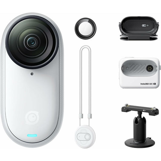 Cámara Digital Insta360 4K Ultra HD con Wi-Fi, Bluetooth y 128 GB | Cámara Compacta Inteligente para Vídeo y Fotografía 360°-0